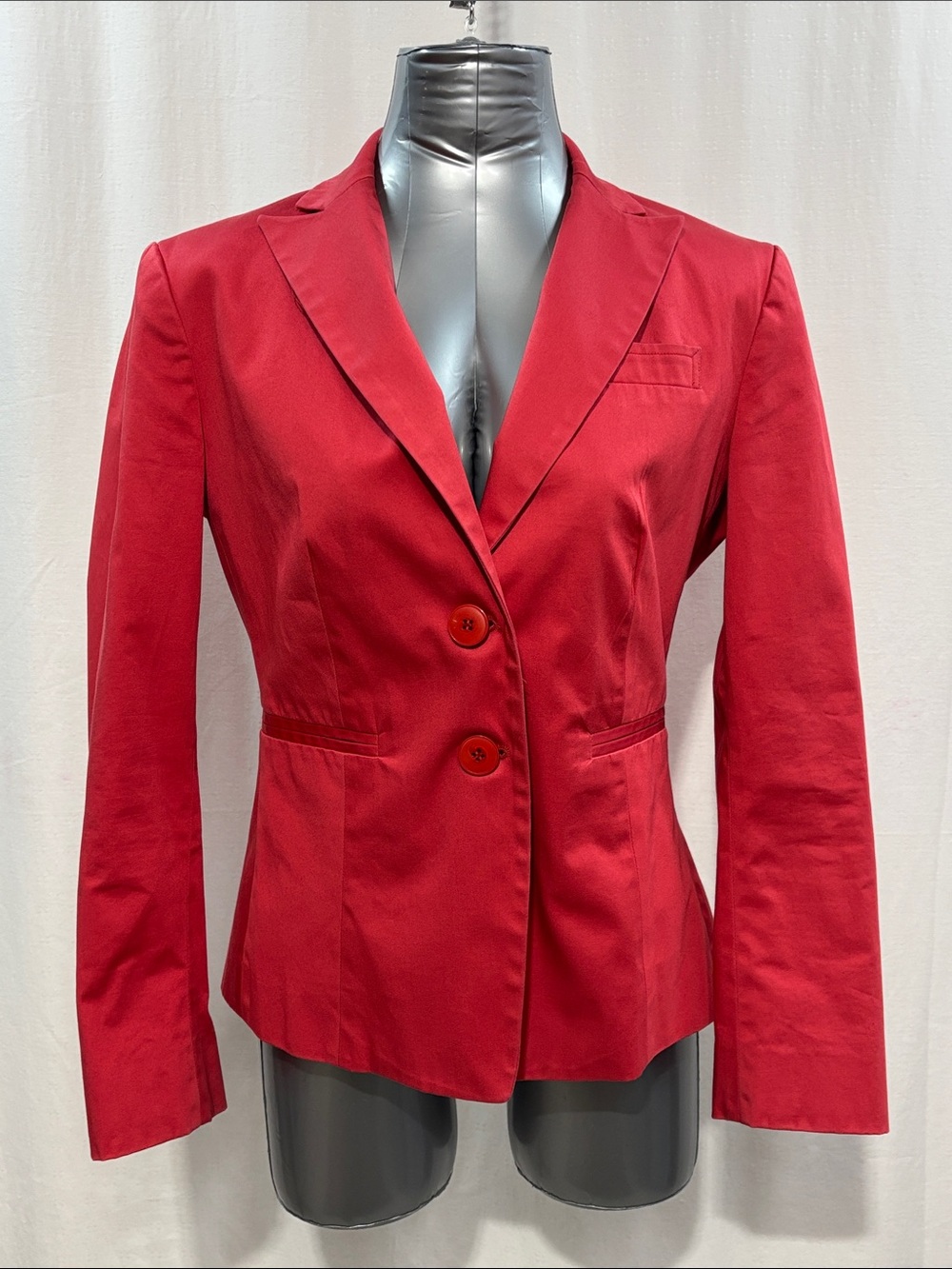 United Colors Of Benetton Red Tailored Blazer work party travel trendy stretch